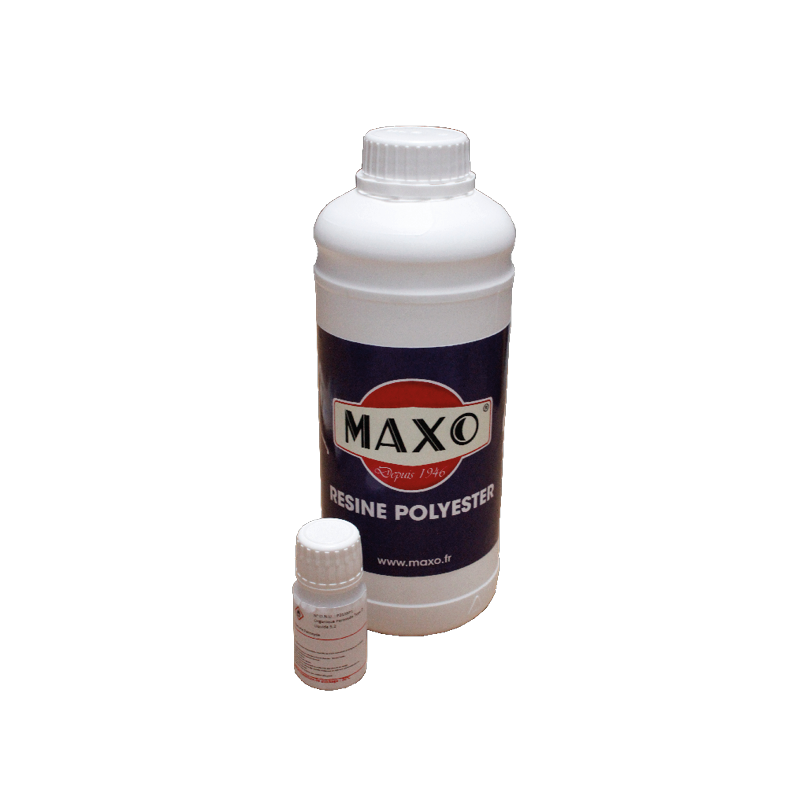 Kit 1Kg résine polyester + catalyseur - MAXO