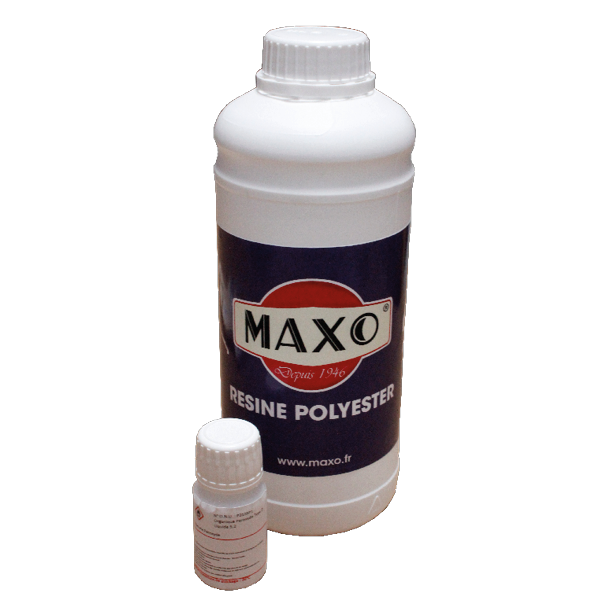 Kit 1Kg résine polyester + catalyseur - MAXO